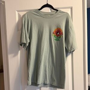 Floral Graphic Short Sleeve Tee - Light Green
